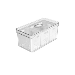 Organizador Clear Fresh C/ 3 Cestos 5L 15X30X13