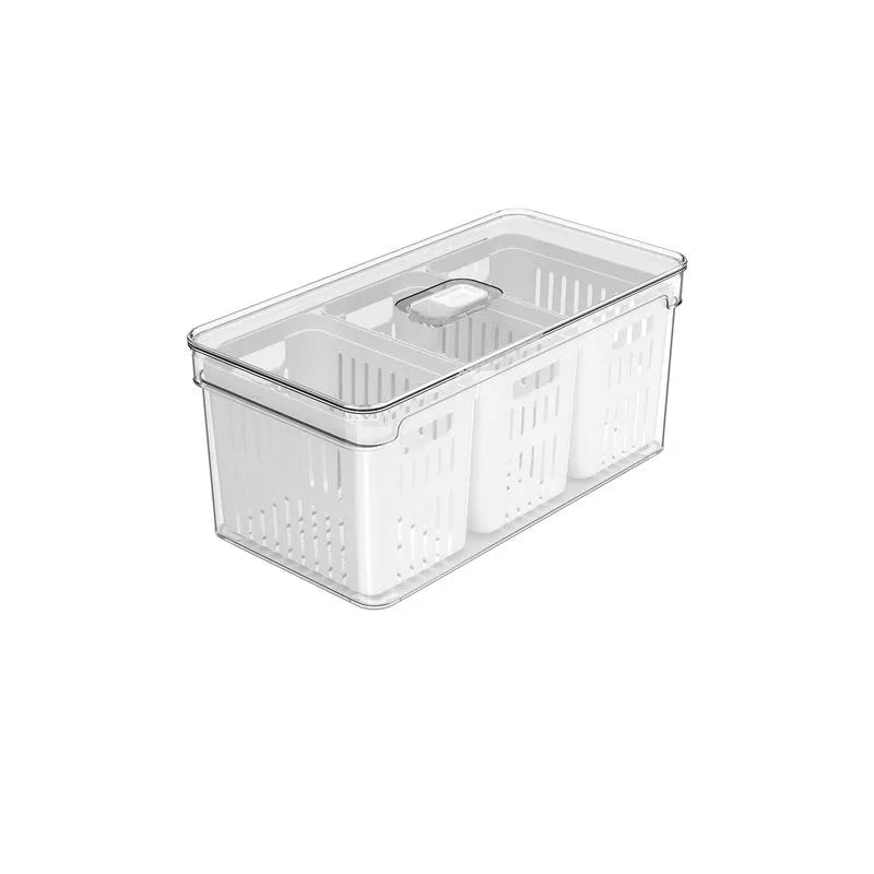 Organizador Clear Fresh C/ 3 Cestos 5L 15X30X13