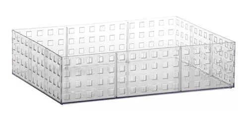 Organizador Empilhavel 32X23x8 Quadratta Cristal