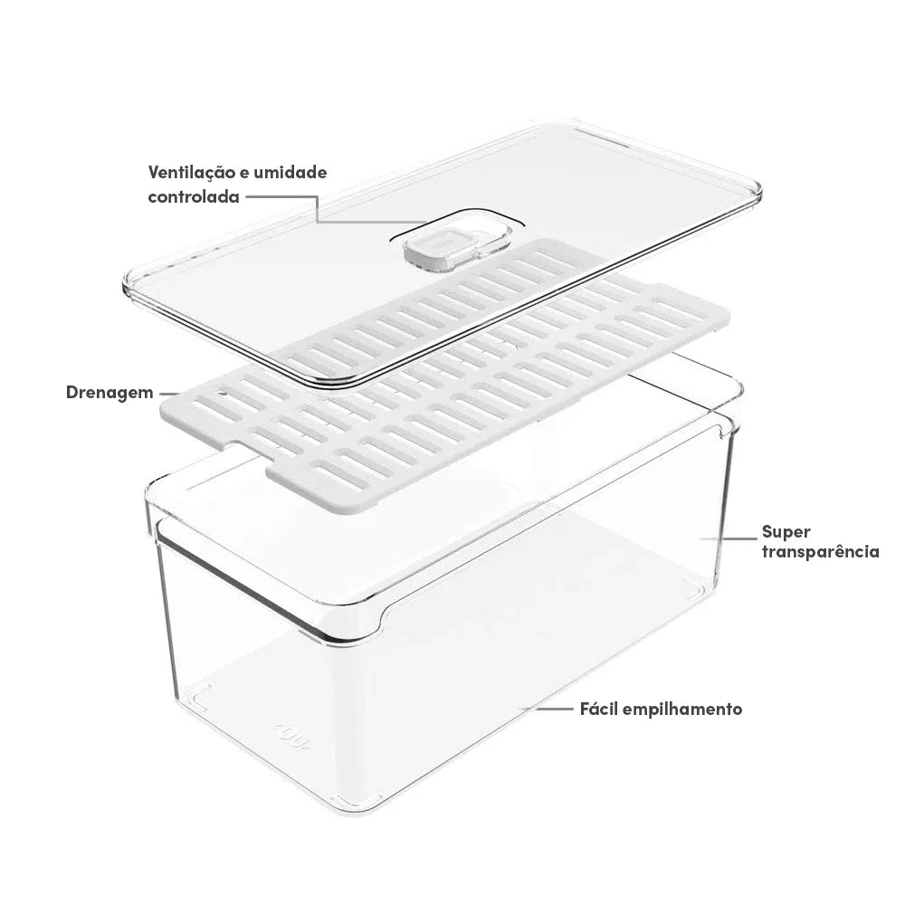 Organizador Clear Fresh 5 Litros 30x15x13