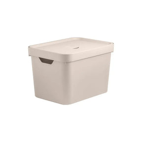 Caixa Cube Bege M Alta - 18L - 36,5x27,5x24,5