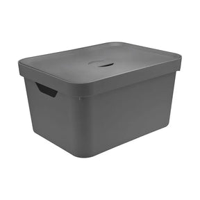 Caixa Cube Cinza G Alta - 32L - 46x36x24,5