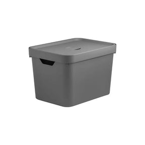 Caixa Cube Cinza M Alta - 18L - 36,5x27,5x24,5